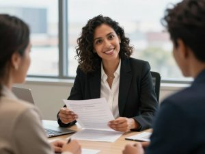 Los Angeles County immigration lawyer explaining visa options to client
