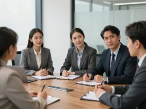 Los Angeles County legal professionals meeting with clients