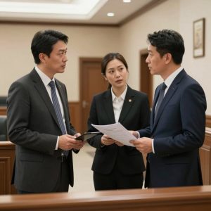 Los Angeles DUI lawyer speaking with prosecutor