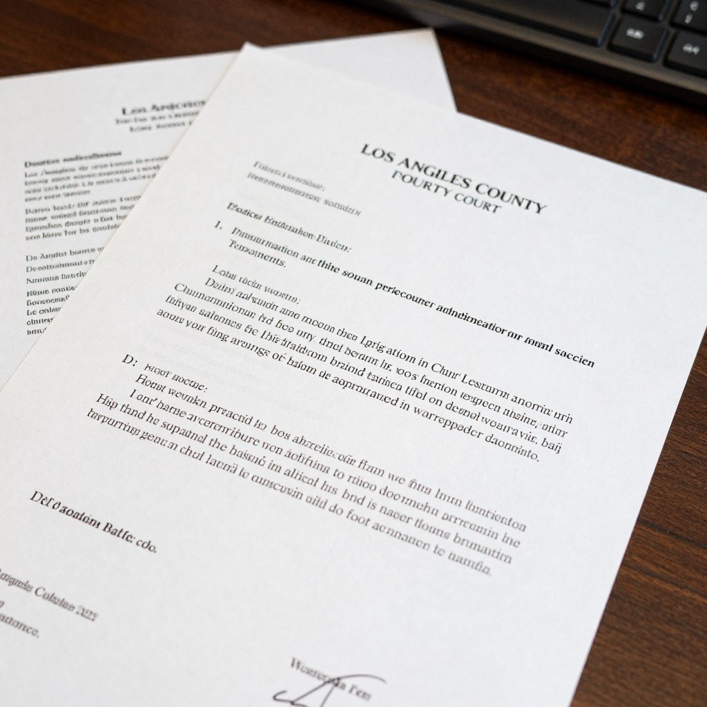 Los Angeles legal documents and court policies